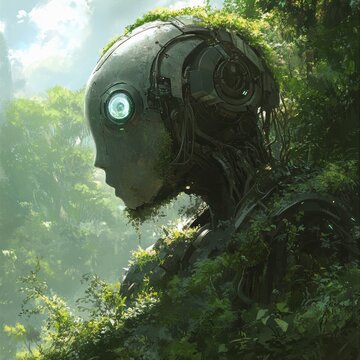 Rusty Robot in Jungle