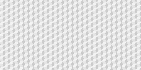 Fototapeta premium Abstract wall minimal white and gray cube square creative diamond triangle geometric tile hexagon mosaic grid wallpaper design. white and gray geometric block cube structure texture background. 