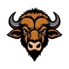 A stylized illustration of a bull's head, representing strength, power, determination, and financial market bullishness