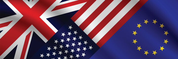 National Design Featuring USA, EU, and Britain Identity