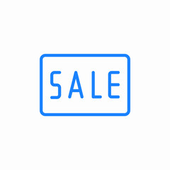 rectangular sale banner icon sign vector