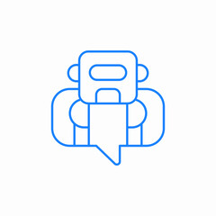 Fototapeta premium robot chatbot communication icon sign vector