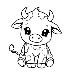 Sweet Baby Cow coloring page