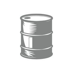 Monochrome illustration of an oil drum