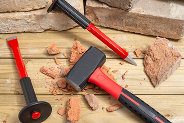 Tools for doing demolition by hand and masonry work