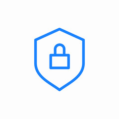 shield security lock icon sign vector