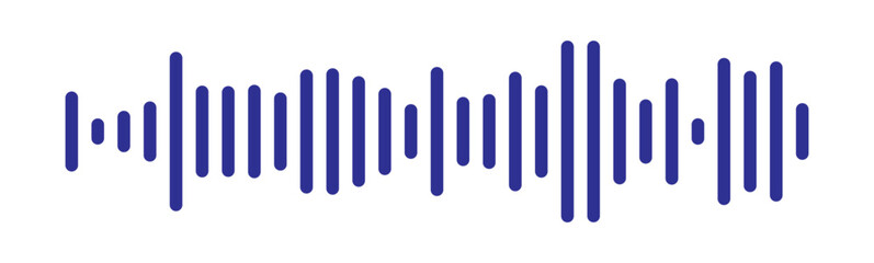 Record player lines social audio of voice volume equalizer with stereo noise sound wave message. Blue sound wave audio icon vector. Blue Audio sound symbol. Audio waves icon. Voice message symbol.