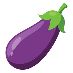 aubergine vegetable  isolated  on white background