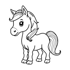 Magical Unicorn Line Art Coloring Page for Fantasy Lovers