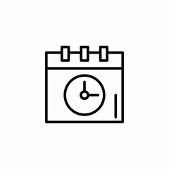 calendar timer clock icon sign vector