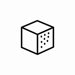 dotted sugar cube icon sign vector