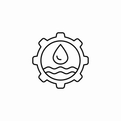 fluid gear mechanism icon sign vector
