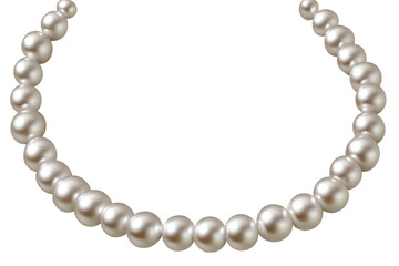 Obraz premium Elegant white pearl necklace displaying a classic jewelry design with lustrous gems suitable for formal occasions and exquisite fashion styling