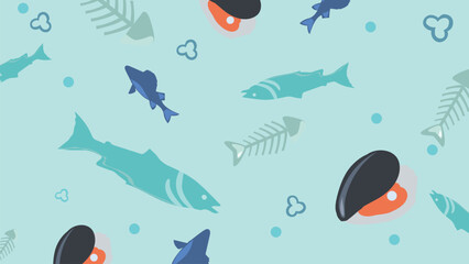 Mussels and Bones Background