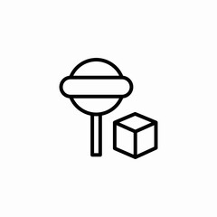 lollipop candy cube icon sign vector