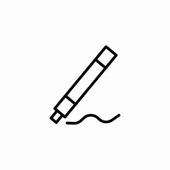 marker with line icon sign vector
