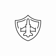 military defense shield icon sign vector