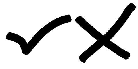 Simple Checkmark and Cross Icons