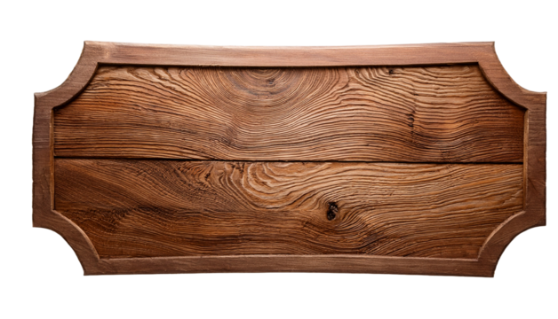 Wooden Sign Hanging by Chains