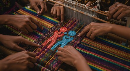 Artisans Weaving a Tapestry of Unity Collaborative Textile Art