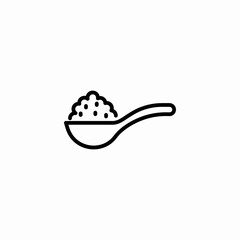 spoon full sugar icon sign vector