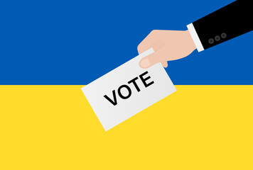 Election in Ukraine. Election Concept. Vector Illustration.