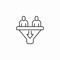 users sales funnel icon sign vector