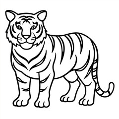 Coloured tiger vector design