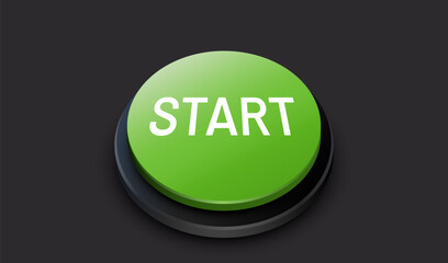 Start button, system reset button. Vector illustration