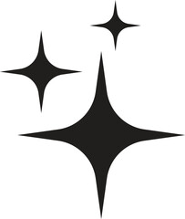 Sharp Four Point Sparkle &ndash; Modern Star Icon for UI