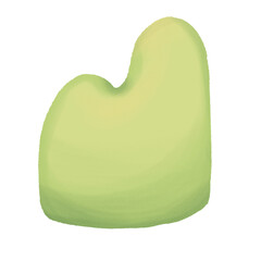 green apple on white background