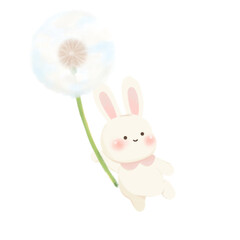 easter bunny with eggs