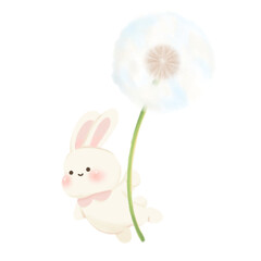 easter bunny with flower