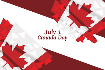 Happy Canada Day. Vector Illustration. Suitable for greeting card, poster and banner.