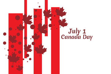 Happy Canada Day. Vector Illustration. Suitable for greeting card, poster and banner.