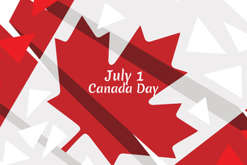 Happy Canada Day. Vector Illustration. Suitable for greeting card, poster and banner.