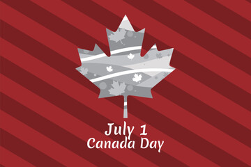 Happy Canada Day. Vector Illustration. Suitable for greeting card, poster and banner.