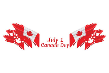 Happy Canada Day. Vector Illustration. Suitable for greeting card, poster and banner.