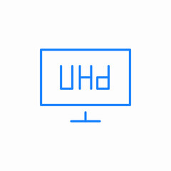 ultra high definition display icon sign vector