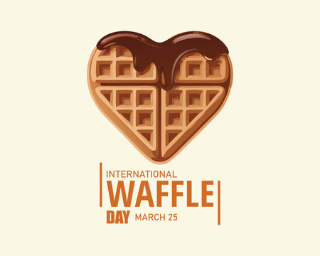 vector graphic of international waffle day good for international waffle day celebration. flat design. flyer design. flat illustration.
