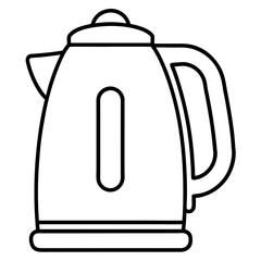 Minimalist Electric Kettle Line Art