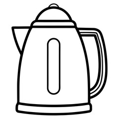 Minimalist Electric Kettle Line Art