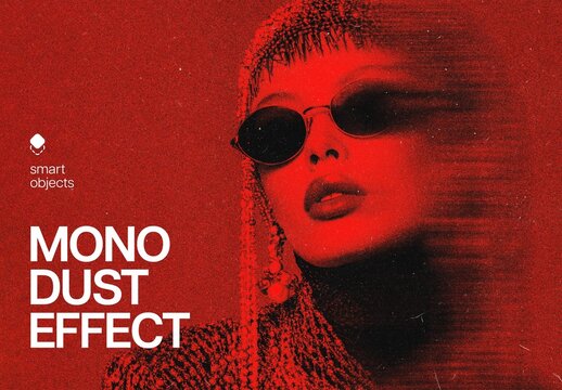 Mono Dust Photo Effect Mockup