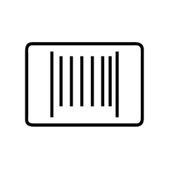 Black and White Barcode Scan Icon – Minimalist Outline Vector Symbol Representing Barcode Reader, Product Scanning, Inventory Control, and Digital Checkout Systems for Online and Print Use