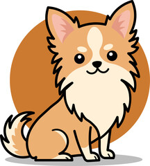 Vector illustration of Cute Cartoon Chihuahua Dog