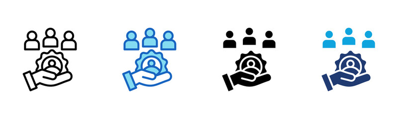 Client Onboarding icon Multi Style Vector Illustration