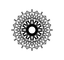 Intricate geometric mandala design with vibrant rainbow color palette