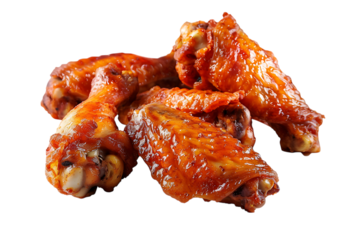Crispy Fried Chicken Wings A Culinary Delight on transparent background
