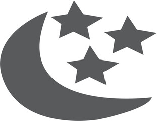 Abstract Moon and stars with some copy space area