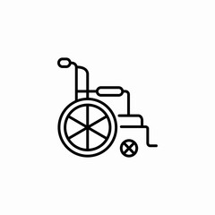 medical wheelchair icon icon sign vector